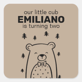 Bär mit Bow-Krawatte, Aufkleber