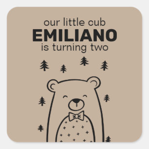 Bär mit Bow-Krawatte, Aufkleber