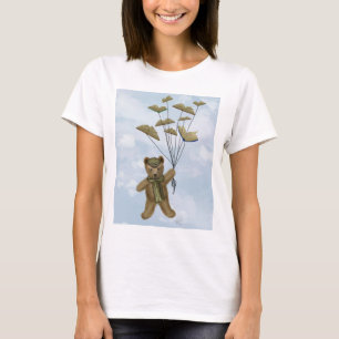 Bär mit Buch-Schmetterlingen 2 T-Shirt