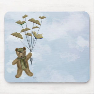 Bär mit Buchschmetterlingen 3 Mousepad