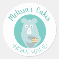 Bär mit Cake Logo hausgemachte Bäckerei