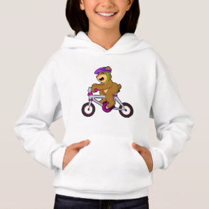 Bär mit Fahrrad und Helm Hoodie