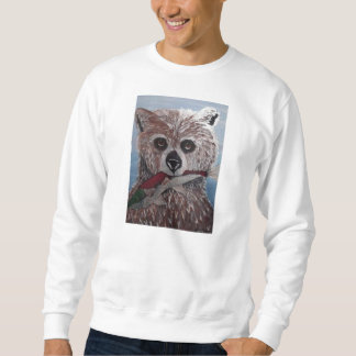 Bär mit Fischschweiss-Shirt Sweatshirt