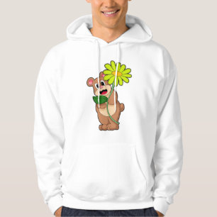 Bär mit gelber Blume Hoodie