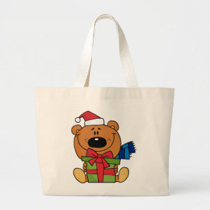 Bär mit Geschenkideen und Geschenken Jumbo Stoffbeutel