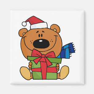 Bär mit Geschenkideen und Geschenken Magnet