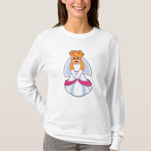 Bär mit Hochzeitskleid und Schleier T-Shirt