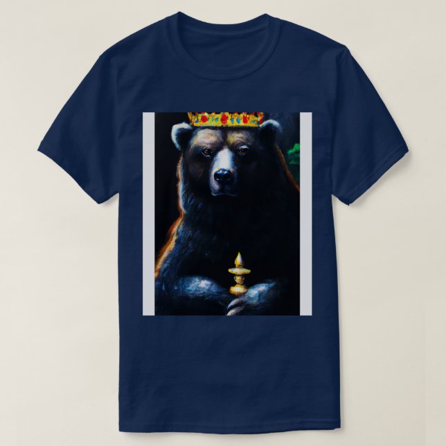 Bär mit Krone 2 T-Shirt (Design vorne)
