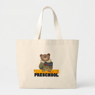 Bär mit Machthaber-Vorschult-shirts und Geschenke Jumbo Stoffbeutel