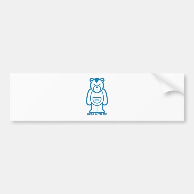 Bär mit mir (blau) autoaufkleber (Vorne)