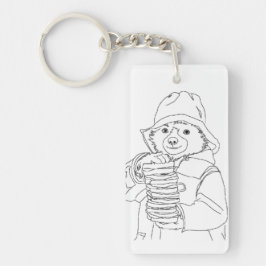 Bär mit Sandwiches Schlüsselanhänger