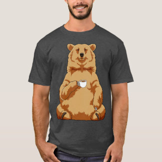 Bär mit Tasse Kaffee T-Shirt