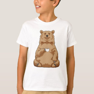 Bär mit Tasse Kaffee T-Shirt