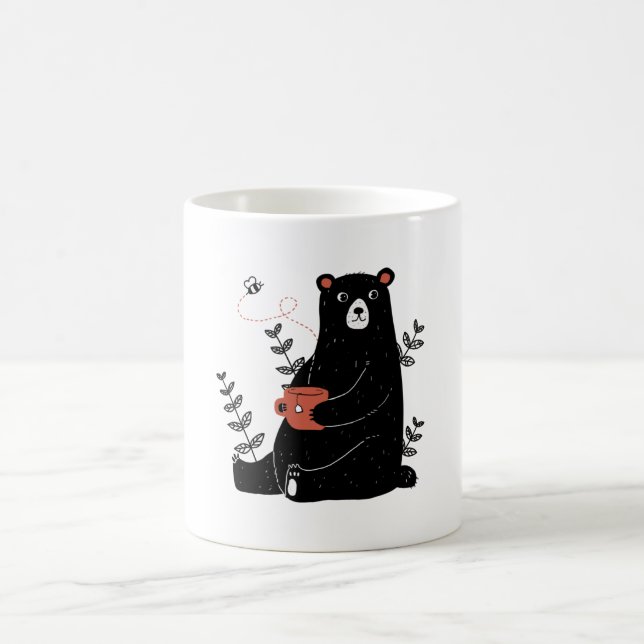 Bär mit Tee Kaffeetasse (Mittel)