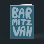 BAR MITZVAH Anpassbare Moderne Blau Aquamarin Karte<br><div class="desc">Handgezeichneter Text von mir für Sie. Fügen Sie Ihren eigenen Text in die Innenseite der Karte oder ändern Sie die Hintergrundfarben. Für weitere Designs und Farben Karo mein Shop! Oder lass mir Bescheid, wenn du etwas Angewohntes willst. Ich habe auch passendes Packpapier und natürlich sowohl Bar und Bat Mitzvah Versionen!...</div>