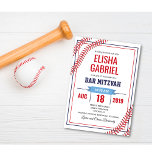 Bar Mitzvah Baseball Einladung<br><div class="desc">Feiern Sie das Altern Ihres Nicht-so-Kleinen und laden Sie Ihre Familie ein,  die Herausforderung mit dieser individuellen Bar mitzvah Baseball Stiching Einladung zu sehen. //RSVP-KARTE IN SHOP//</div>