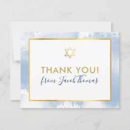 BAR MITZVAH bedankt sich bei Ihnen für den goldfar Dankeskarte