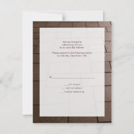 Bar Mitzvah Bimah UAWG Replik-Karte RSVP Karte