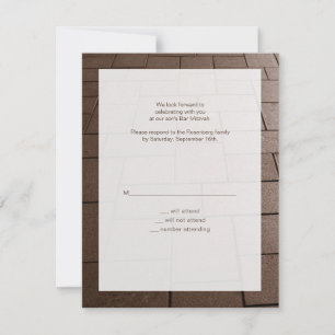 Bar Mitzvah Bimah UAWG Replik-Karte RSVP Karte