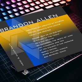 Bar Mitzvah Blau und Gelb für jede Farbe Einladung