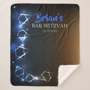 Bar Mitzvah Blue Foto Stand Party Hintergrund Schw Sherpadecke