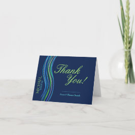 Bar Mitzvah Blue und Green Gebet Shawl Vielen Dank Dankeskarte