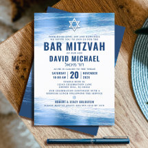 Bar Mitzvah Bold Modern Navy Typografie Blue Foil