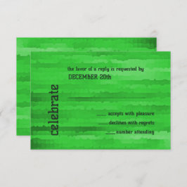 Bar Mitzvah Bright Green Techno Streaks Einladung