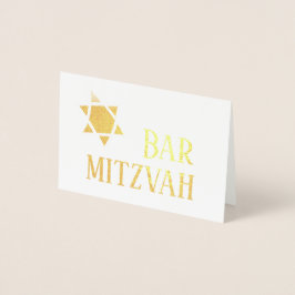 Bar Mitzvah Card Folienkarte