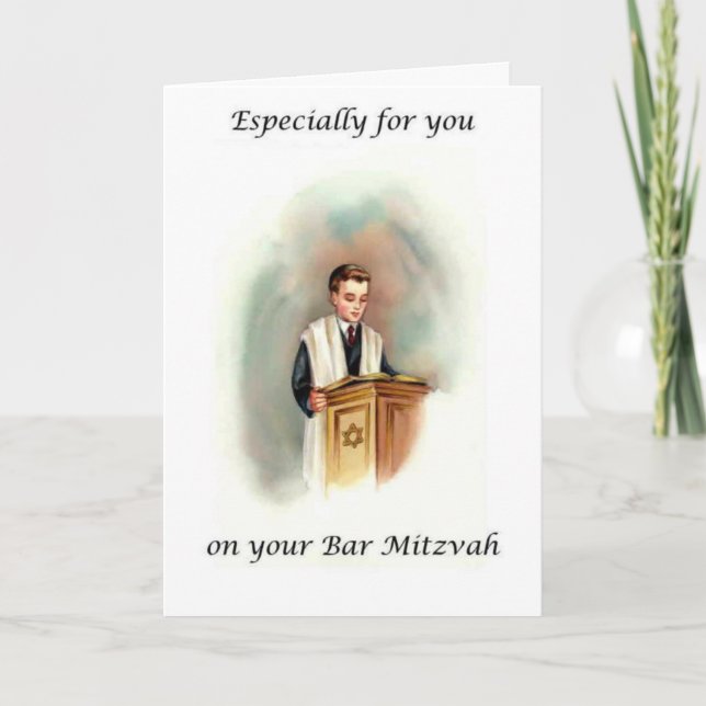 Bar Mitzvah Card Karte (Vorderseite)