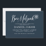 Bar Mitzvah Classic Script Moderne Typografie Einladung<br><div class="desc">Besteht aus spielerischer Schrift und Serifentypografie; Alles vor einem Hintergrund von weißem Hintergrund. 

Entworfen von Select Party Supplies,  exklusiv für Zazzle.

Abrufbar unter:http://www.zazzle.com/store/selectpartysupplies</div>