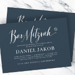 Bar Mitzvah Classic Script Moderne Typografie Einladung<br><div class="desc">bestehend aus spielerischer Schrift- und Serifentypografie; Alles vor einem Hintergrund mit weißem Hintergrund. 

Dieses wurde von Select Party Supplies entworfen,  exklusiv für Zazzle.

Verfügbar unter:
http://www.zazzle.com/store/selectpartysupplies</div>