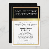 BAR MITZVAH cooler Raum Moderner Schwarzer Goldrah