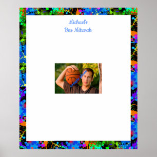 Bar Mitzvah, Custom, Foto-Signatur an Board Poster