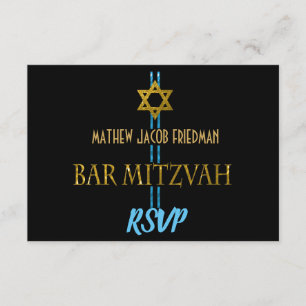 Bar Mitzvah Davidsstern UAWG RSVP Karte