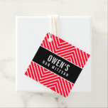 BAR MITZVAH, einfach, modern, geometrisch rot, sch Geschenkanhänger<br><div class="desc">von kat massard >>> https://linktr.ee/simplysweetpaperie << Ein einfaches,  personalisiertes Tag,  das sich perfekt eignet,  um Tags für Ihre besondere Veranstaltung zu bevorzugen.</div>