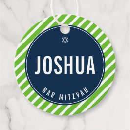 BAR MITZVAH, einfach, modern nfl, grün, blau Geschenkanhänger