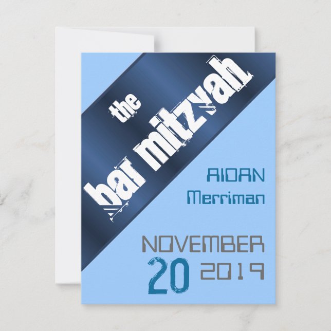 Bar Mitzvah Einladung (Vorderseite)