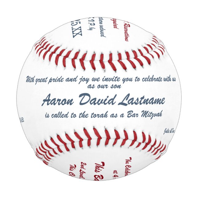 Bar Mitzvah Einladung Ball (Vorderseite)