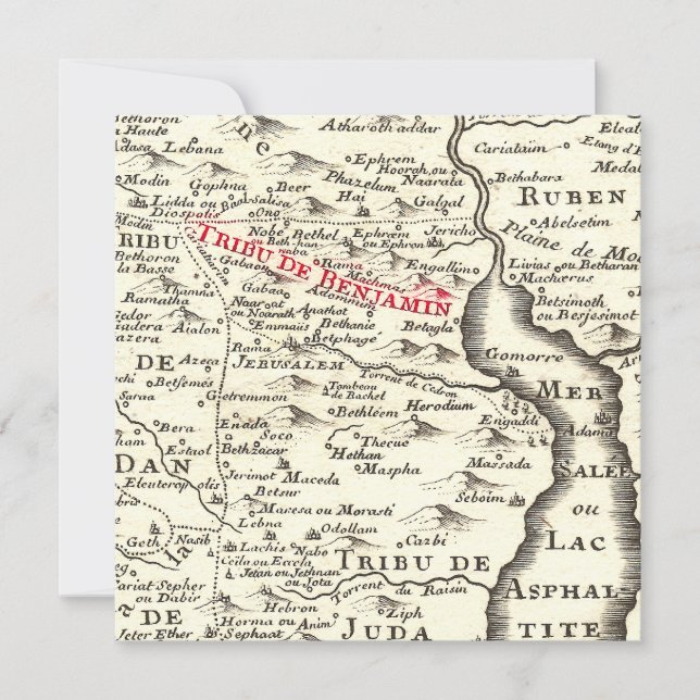 Bar Mitzvah Einladung für einen Jungen namens Benj (Vorderseite)