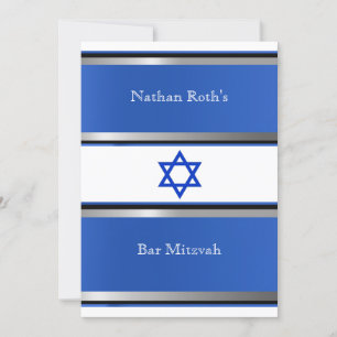 Bar Mitzvah Einladung, Star von David Blue Silver, Einladung