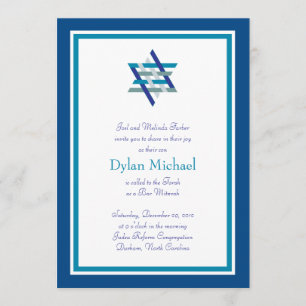Bar Mitzvah Einladung  Woven Star