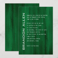 Bar Mitzvah Emerald Green Techno Streaks