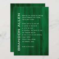 Bar Mitzvah Emerald Green Techno Streaks