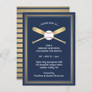 Bar Mitzvah Empfang Details Baseball Themenparty Begleitkarte