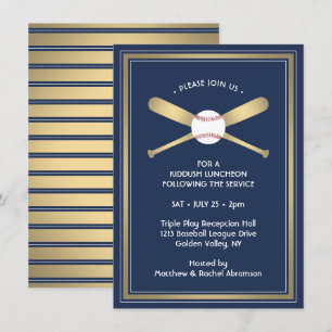 Bar Mitzvah Empfang Details Baseball Themenparty Begleitkarte