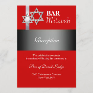 Bar mitzvah EMPFANG Einladung