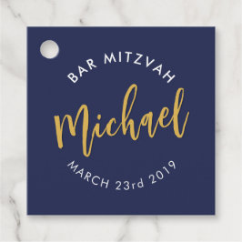 BAR MITZVAH favorisiert moderne Marineboldkalligra Geschenkanhänger