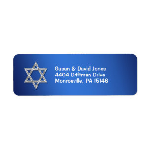 Bar mitzvah Feiern "Rücksendeadresse "