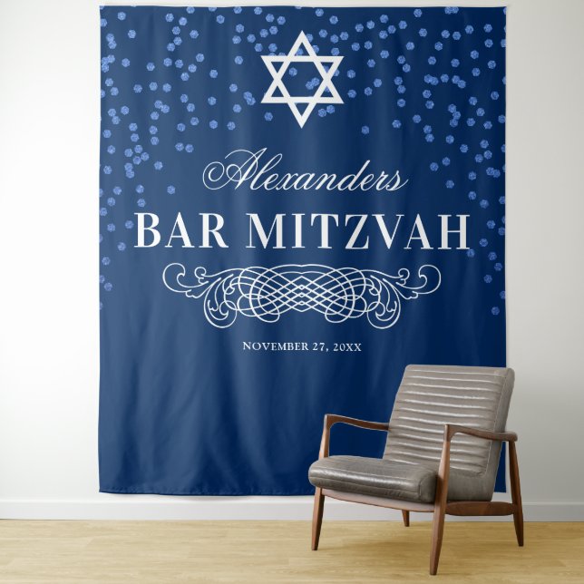Bar Mitzvah Foto Hintergrund Wandteppich (Beispiel)